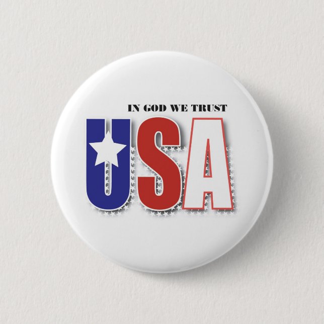 In God We Trust 2 Inch Round Button (Front)