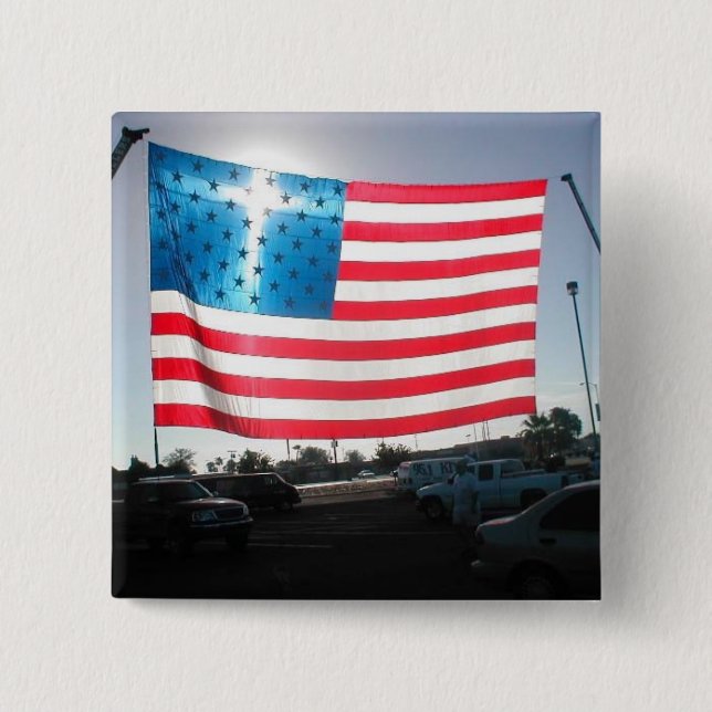 In GOD We Trust 2 Inch Square Button (Front)