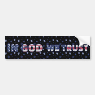 IN GOD WE TRUST-3 BUMPER STICKER