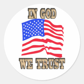 In God We Trust American Flag Sticker