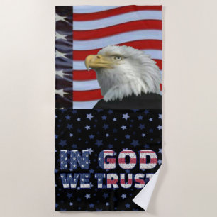 IN GOD WE TRUST BEACH TOWEL