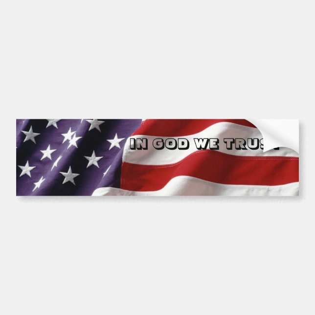 IN GOD WE TRUST BUMPER STICKER (Front)