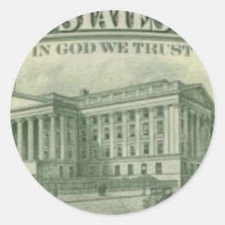 IN GOD WE TRUST CLASSIC ROUND STICKER