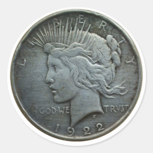 In GOD we trust - Coin of 1922 Classic Round Sticker
