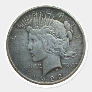 In GOD we trust - Coin of 1922 Classic Round Sticker