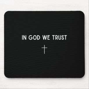 In God We Trust Cross Christian Faith Religious Sm Mouse Pad