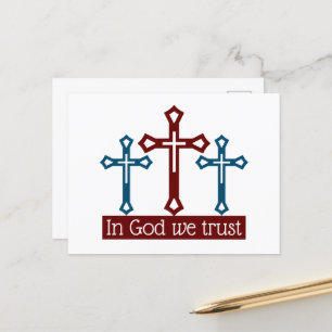 In God We Trust, Crucifix Postcard
