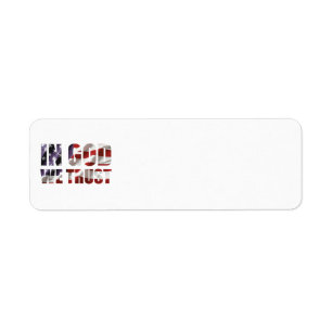 In God we trust customizable return address label