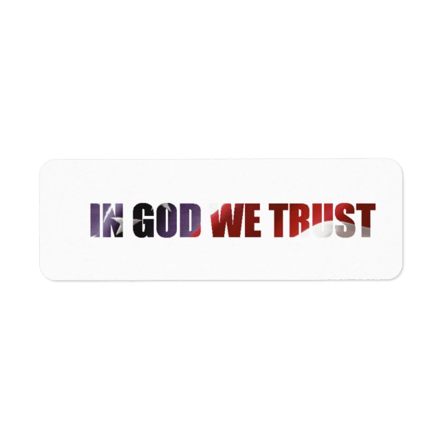 IN GOD WE TRUST LABEL (Front)