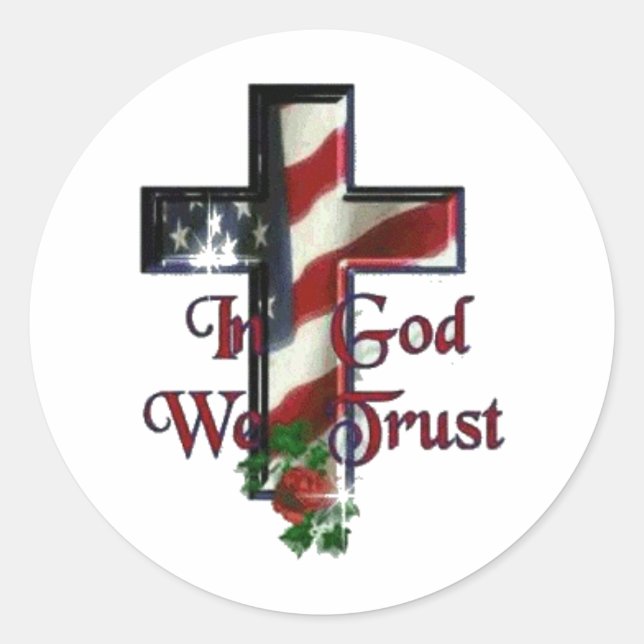 "In God We Trust" Logo 3" Sticker (Front)
