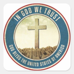In God We Trust Square Sticker
