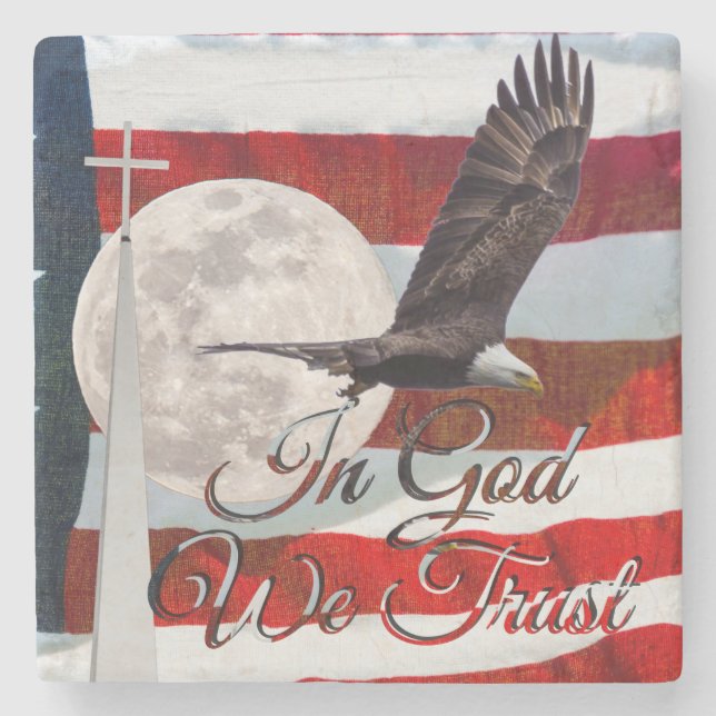 In God We Trust Stone Coaster (Front)