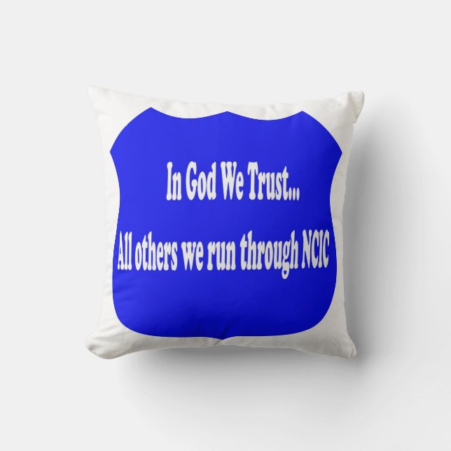 In God We Trust... Throw Pillow (Front)