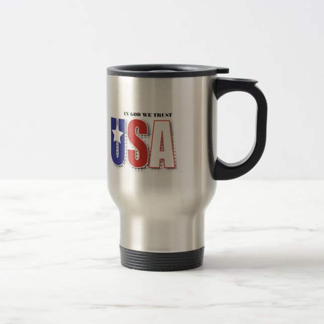 In God We Trust travel mug (Right)