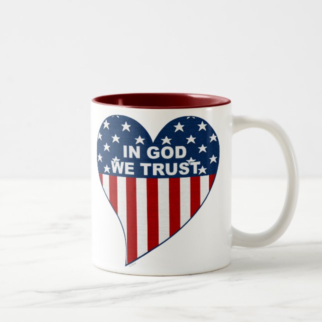 In God We Trust Two-Tone Coffee Mug (Right)