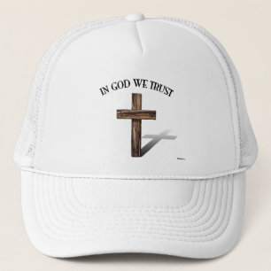 In God We Trust with rugged cross Trucker Hat