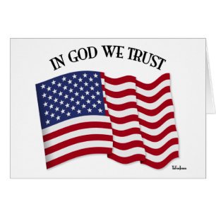In God We Trust with US flag