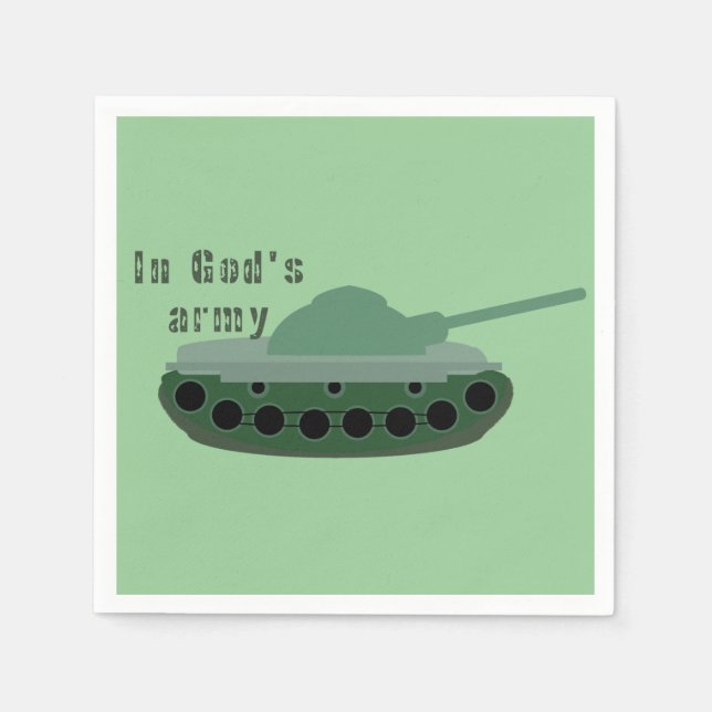 in God's army (tank) Napkin (Front)
