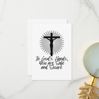 In God's Hands Thank You Card