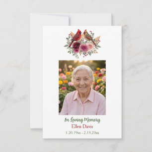 In God's Loving Care Photo & Poem Cardinal Card