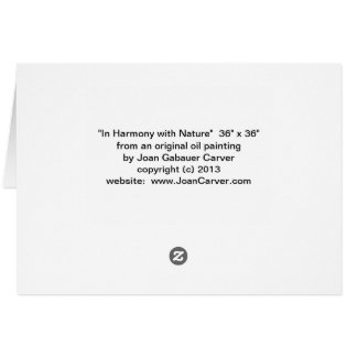 "In Harmony with Nature"