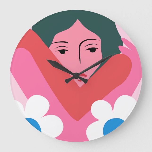 In Her Arms Large Clock (Front)