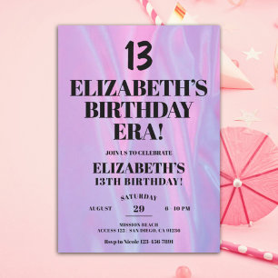 In Her Birthday Era 13th Birthday Party Invitation