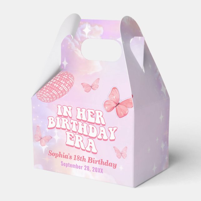 In Her Birthday Era Birthday Party Favor Box (Front Side)