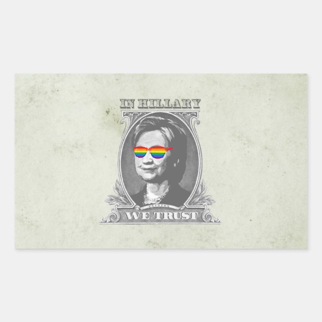 In Hillary we Trust Sticker (Front)