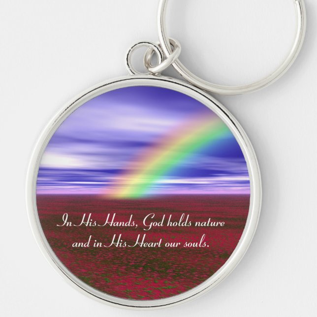 In His Hands Keychain (Front)