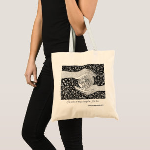 In his hands tote bag