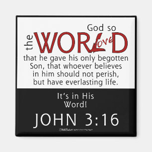 In His Word-John 3:16 Scripture Magnet