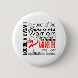 In Honour Collage Tribute Oral Cancer 2 Inch Round Button