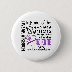 In Honour Tribute Collage Alzheimer's Disease 2 Inch Round Button