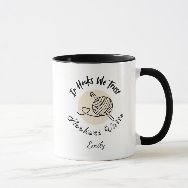 In Hooks We Trust Crochet Mom Custom Mug (Right)