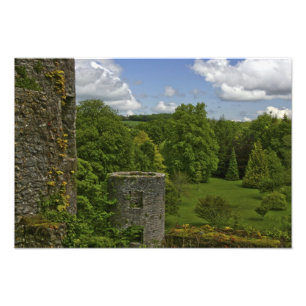 In Ireland, at Blarney Castle a stone tower in Photo Print