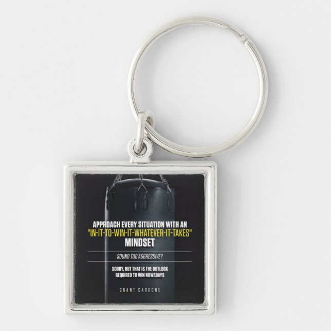 In It To Win It Mindset - Workout Motivational Keychain (Front)