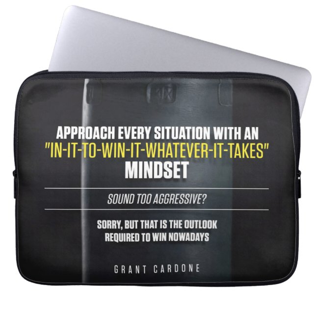 In It To Win It Mindset - Workout Motivational Laptop Sleeve (Front)