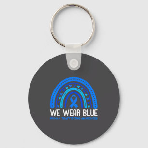 In January Blue Wear Human Trafficking Awareness R Keychain