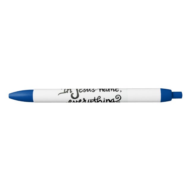 In Jesus Name Blue Ink Pen (Front)
