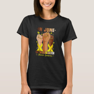 In June We Wear Golden Albinism Awareness Hand Rai T-Shirt