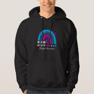 In June We Wear Pink & Blue Ribbon Clubfoot Awaren Hoodie
