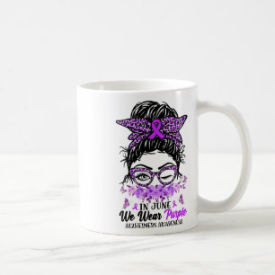 In June We Wear Purple Heimerheimer Awareness Mess Coffee Mug