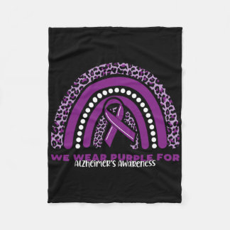 In June We Wear Purple Heimerheimer Awareness Mont Fleece Blanket