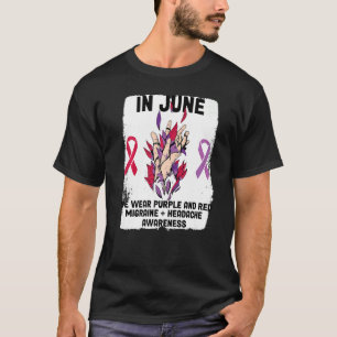 In June Wear Purple And Red Migraine And Headache T-Shirt