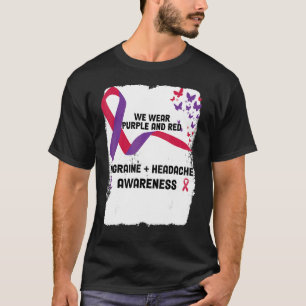 In June Wear Purple And Red Migraine And Headache  T-Shirt