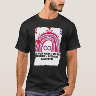In June Wear Purple Red Migraine Headache Awarenes T-Shirt