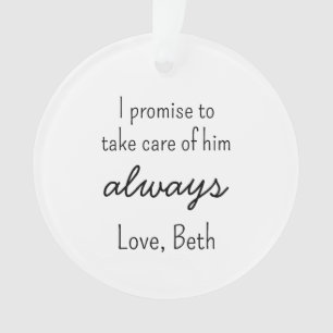 In-Law custom Ornament - Personalized Wedding Keep
