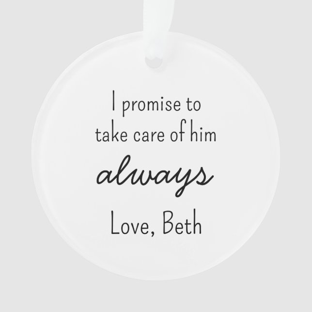 In-Law custom Ornament - Personalized Wedding Keep (Front)