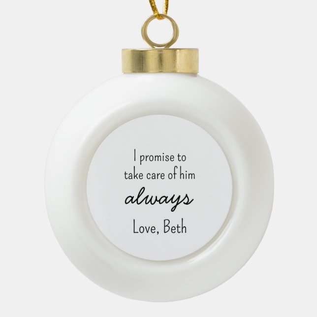 In-Law custom Ornament - Personalized Wedding Keep (Front)